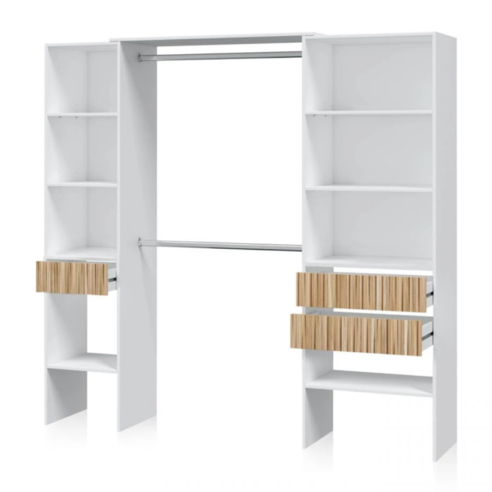 Armario vestidor Nitza Blanco Artik (Blanco Mate) - Natur