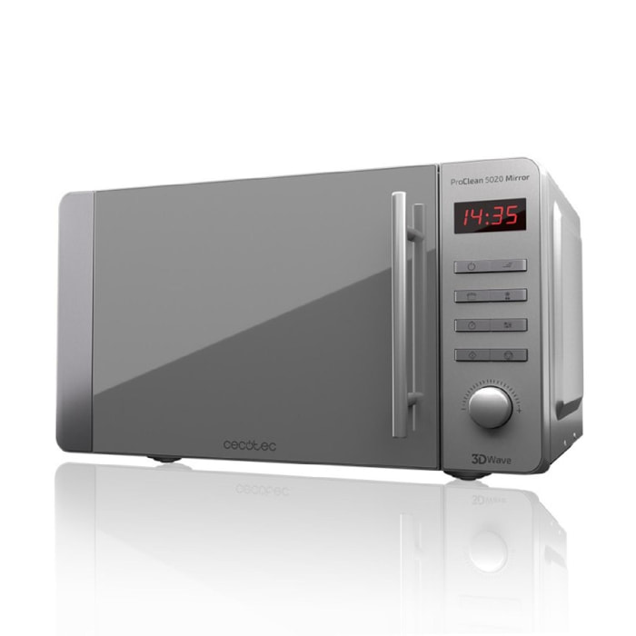 Cecotec Micro-ondes avec gril ProClean 5110 Inox. Capacité de 20 L, Revêtement R