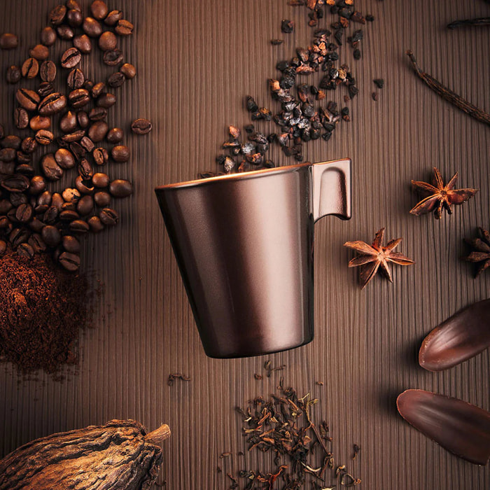 6 tazas 8 cl Chocolate Flashy - Luminarc