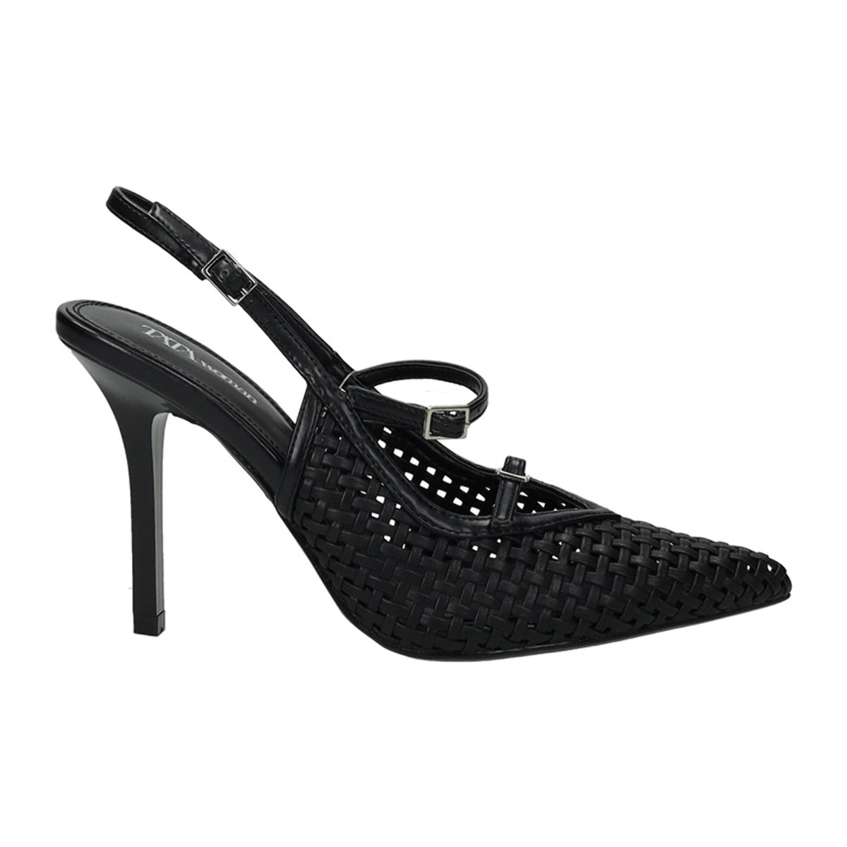 Décolleté sling back Donna Tata Italia Nero