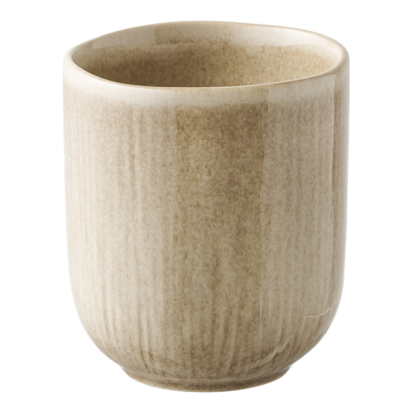 Set 4 tazze Viola in stoneware beige senza manico ø8x9,5 cm