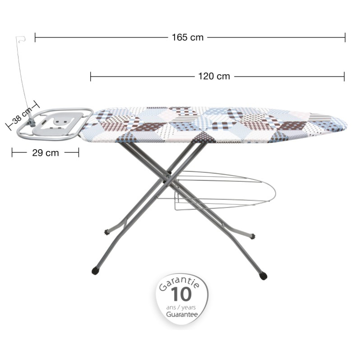 Table à  repasser 165x38x95cm Haute qualité Spécial central vapeur MSV