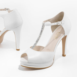 SANDALIAS DE NOVIA BLANCAS PAULI