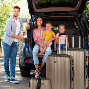 Juego De Maletas Rígidas Abs Itaca Sevron Champagne