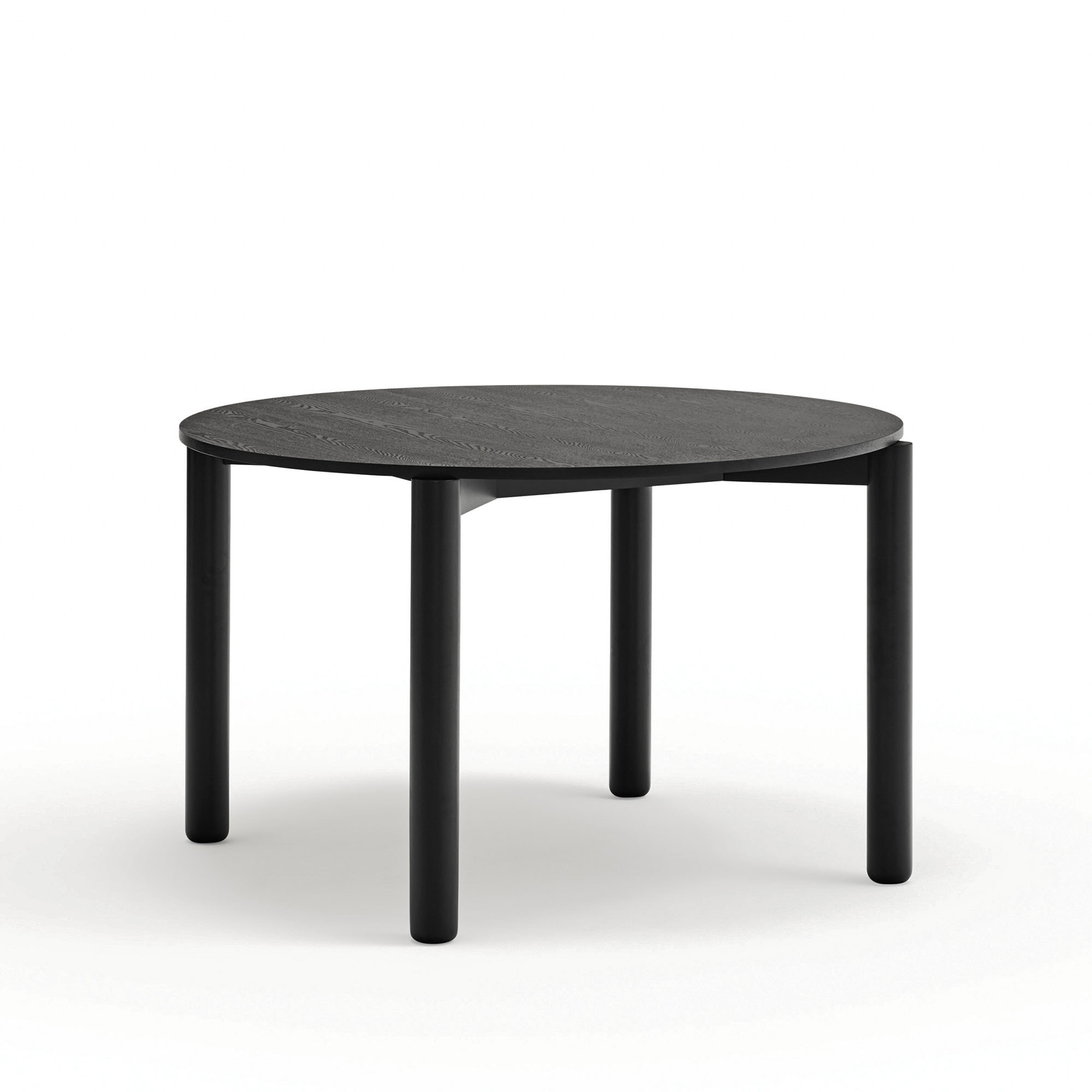 Mesa de comedor redonda Atlas negra
