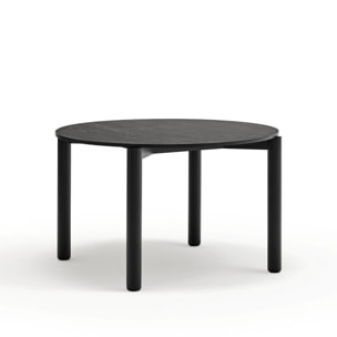 Mesa de comedor redonda Atlas negra