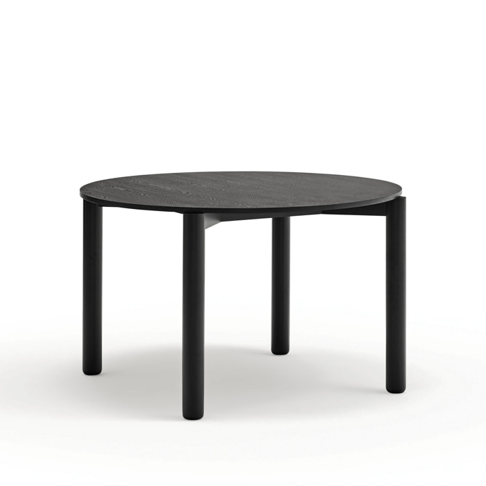Mesa de comedor redonda Atlas negra