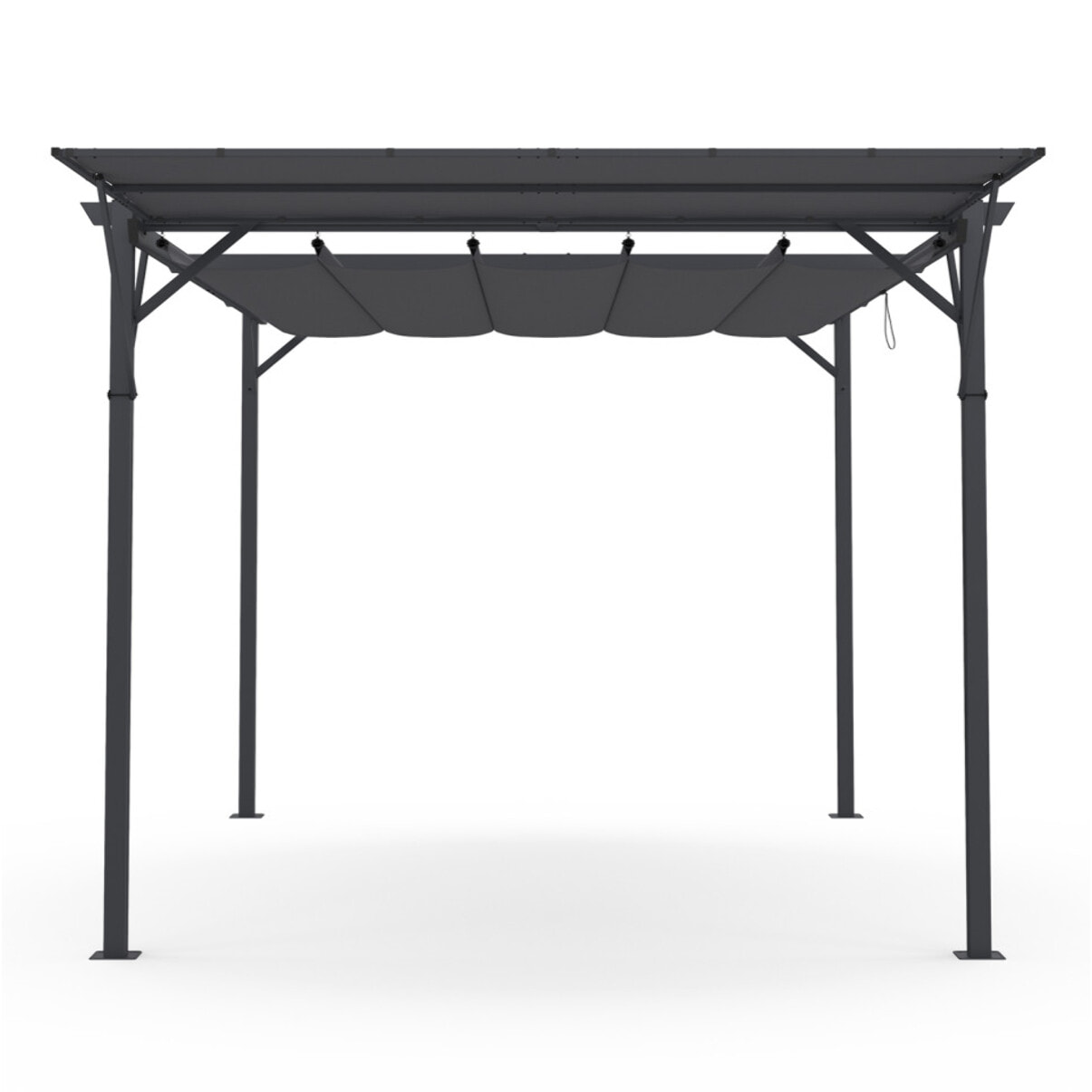 Pergola Marina en acier avec toit rétractable et inclinable 3x4m