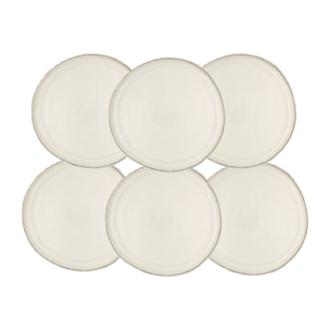 Lot de 6 petites assiettes, COTON