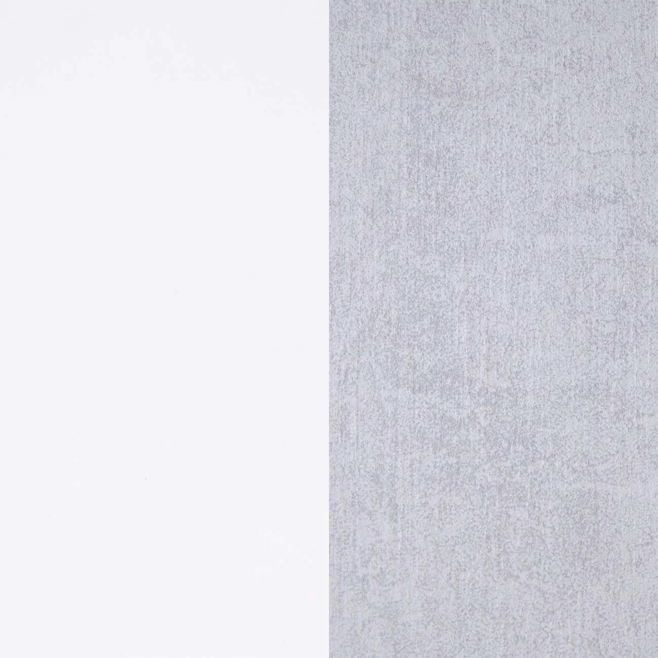 Mesa de comedor extensible en blanco mate y gris cemento 140-190x90 cm Sira Blanco Artik (Blanco Mate) - Gris Cemento