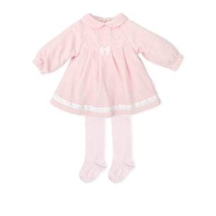 Vestido con leotardos . - Rosa