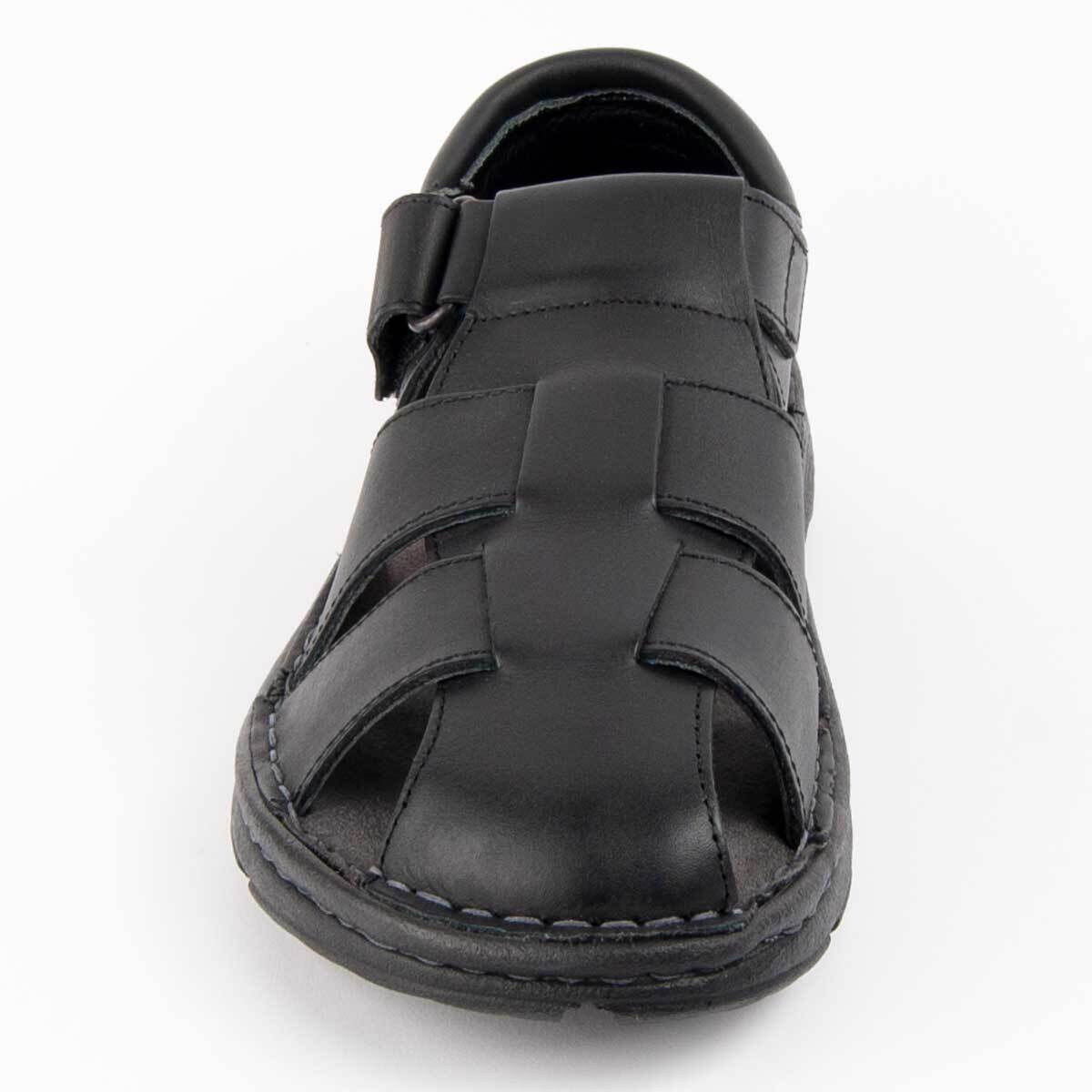 Sandalia De Piel - Negro