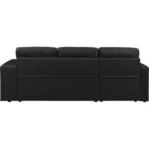 Canapé d'angle convertible/réversible tissu style bubble "Axel" - 3 places - Gris