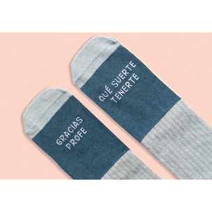 Calcetines "Gracias profe, que suerte tenerte" talla 42-46