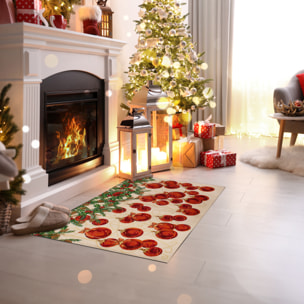 Tappeto Ingresso Arredo Natalizio Palline