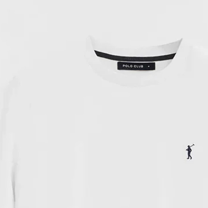 Pack hombre de dos camisetas azul marino y blanca de manga corta y bordado Rigby Go