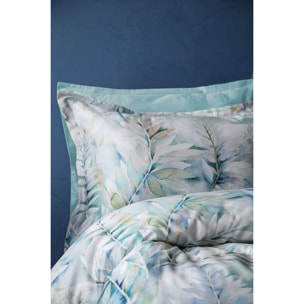 Parure housse de couette et taies oreiller 100% Satin de Coton imprimé