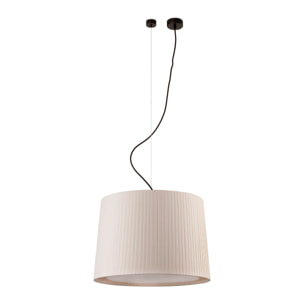 SAMBA Lampe suspension noir/enrubanné beige ø450