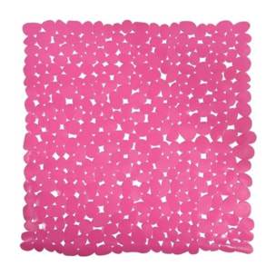 Tapis Fond de douche PVC GALETS 53x53cm Rose MSV
