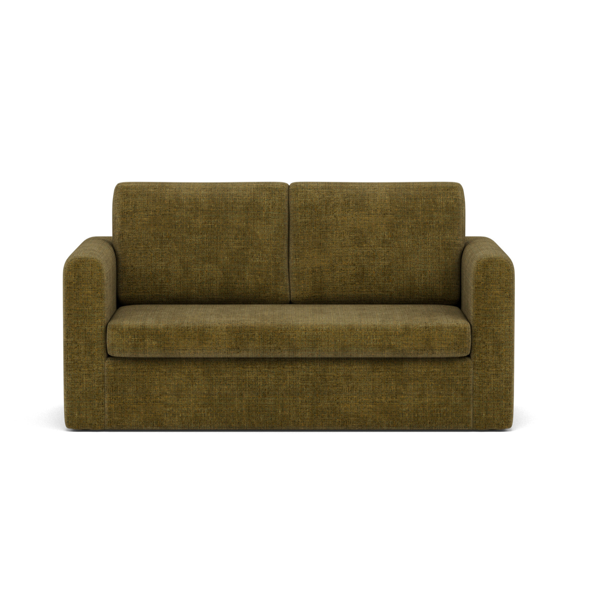 Marilia - Canapé 2 places convertible déplimousse en velours texturé - Vert Olive