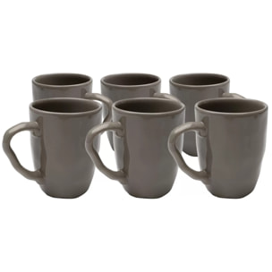 Mugs Organic taupe set de 6 Kare Design