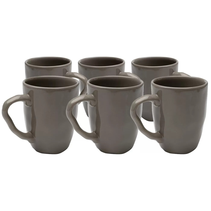 Mugs Organic taupe set de 6 Kare Design