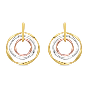 Pendientes acabados en oro amarillo de 18K