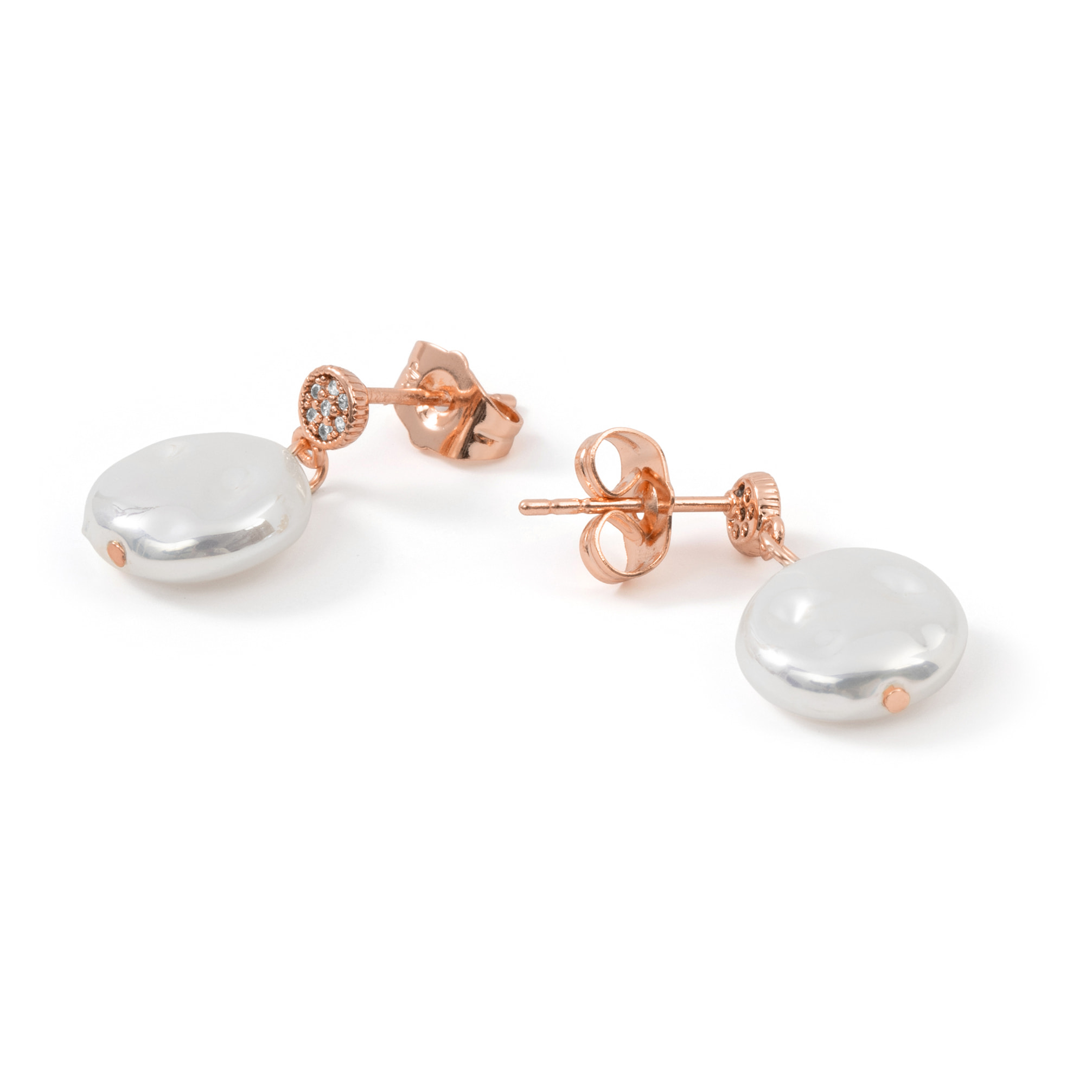 Pendientes Rajlas acabado oro rosa 18k