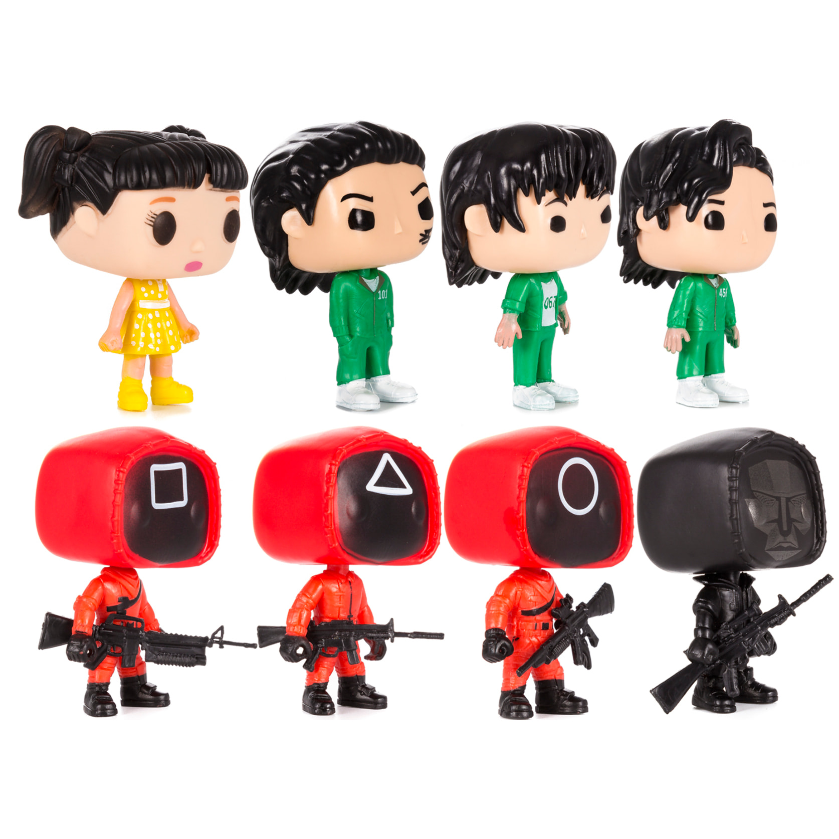 Figuras Squid Pop 10cm. 8 modelos surtidos en blister individual.