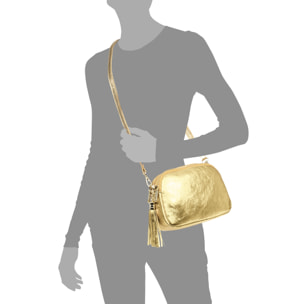 Aliminusa bolso bandolera Mujer. Piel auténtica Gamuza Lacada.