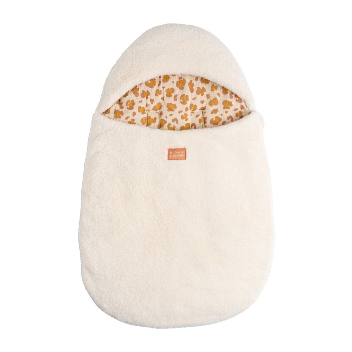 Nid d'ange bébé 5 attaches en sherpa et intérieur gaze de coton