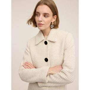 Motivi - Abrigo largo jacquard - Beige