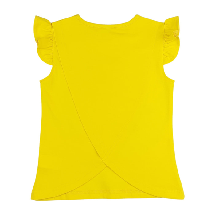 TSHIRT JERSEY GIALLA LIBELLULA