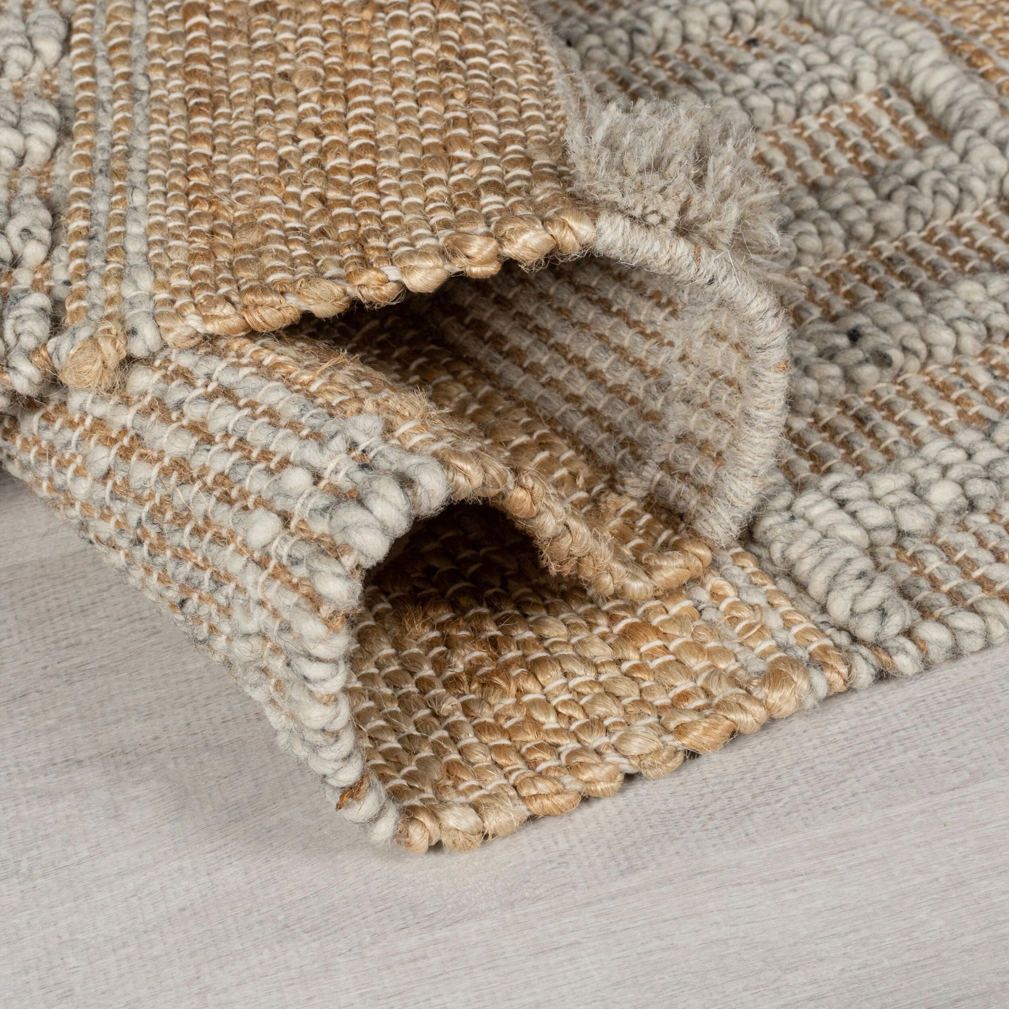 Tapis en jute de couloir MEDINA Gris