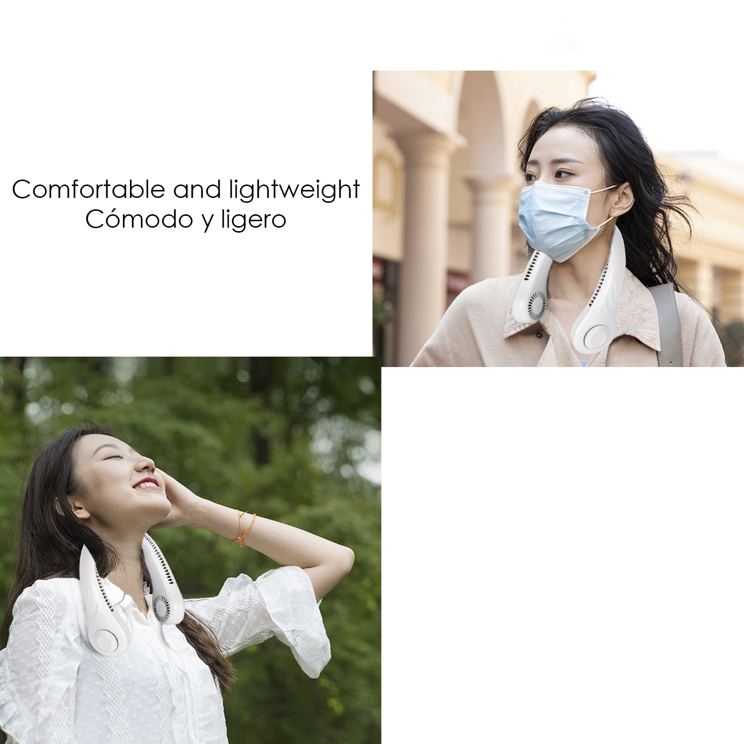 Mini ventilatore FA12 senza pale portatile, per il collo.