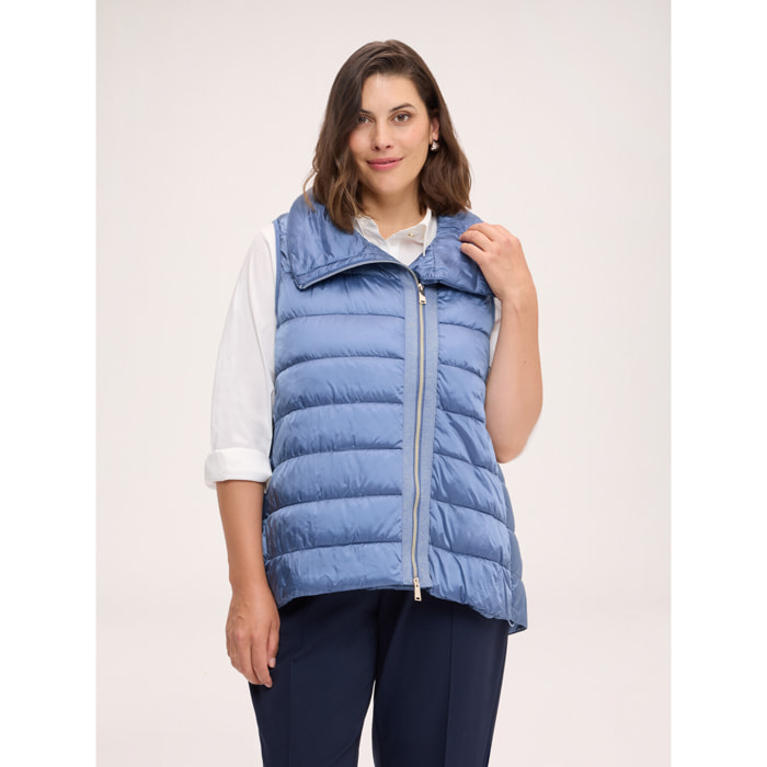 Fiorella Rubino - Piumino lightweight smanicato - Azzurro