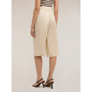 Motivi - Bermudas mezcla lino lyocell - Beige
