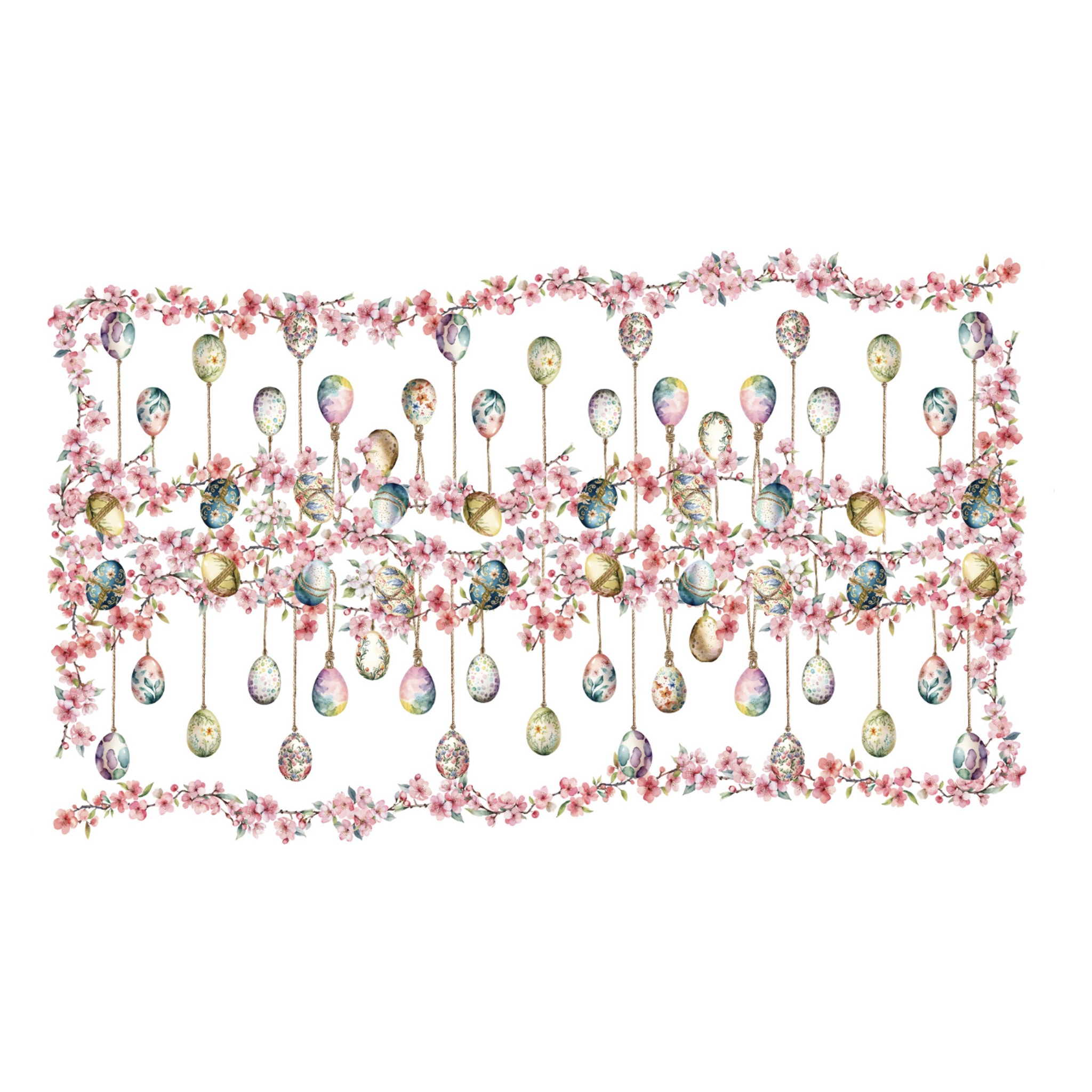 Tovaglia Pasquale Copritavolo Cucina In Stampa Digitale Disegno Blossom GI