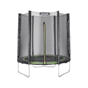 Trampoline rond Ø 180cm vert avec son filet de protection - Cassiopée - Trampoline de jardin 2m| Qualité PRO. | Normes EU.