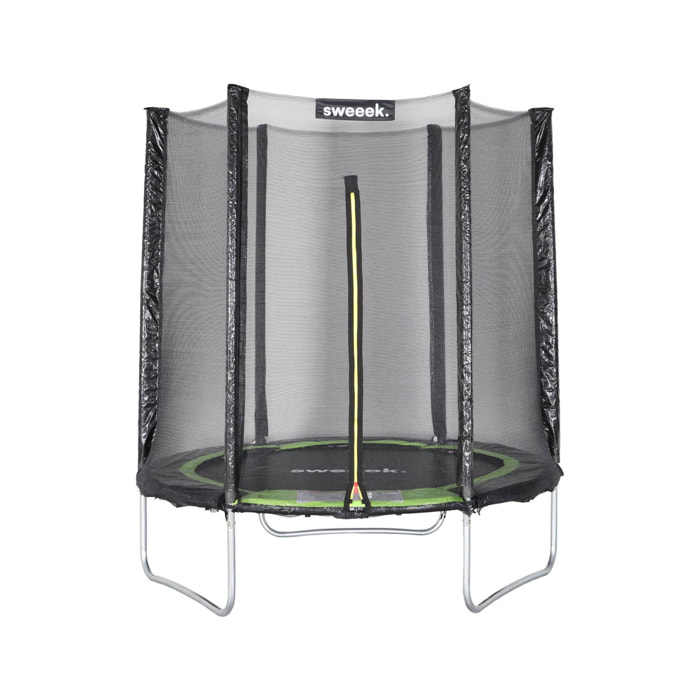 Trampoline rond Ø 180cm vert avec son filet de protection - Cassiopée - Trampoline de jardin 2m| Qualité PRO. | Normes EU.