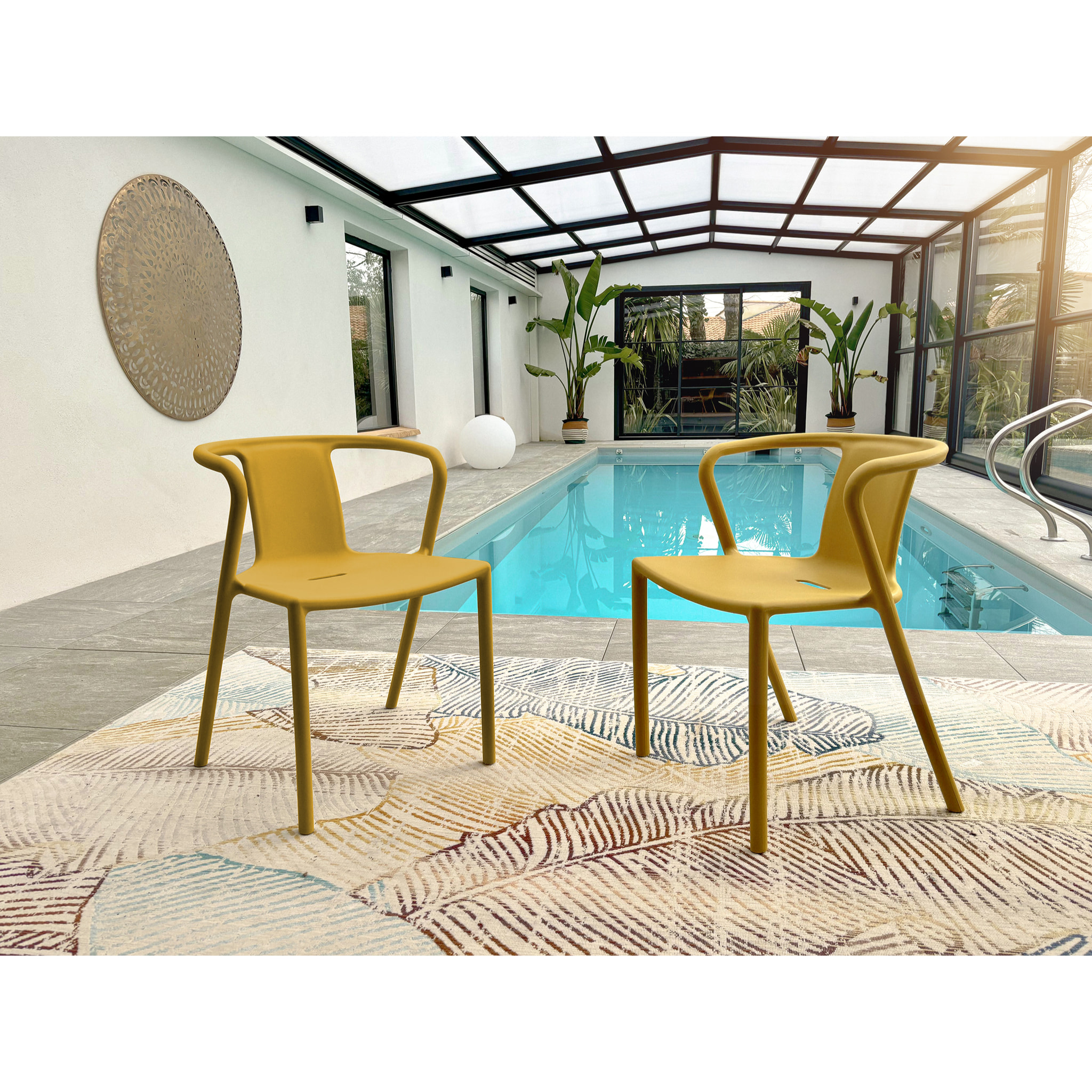 DIEGO - Fauteuil de jardin empilable en Polypropylène