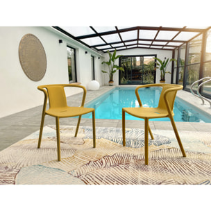 DIEGO - Fauteuil de jardin empilable en Polypropylène