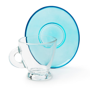 Set 6 Tazzine Caffè con Piattino Excelsa – Istanbul, Vetro Multicolore