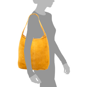 Bagnara borsa shopper donna. Pelle vera Camoscio.