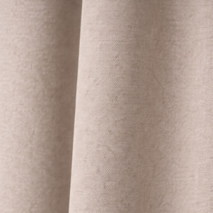 Rideau thermique phonique et semi occultant à galons fronceurs KONFOR - Beige