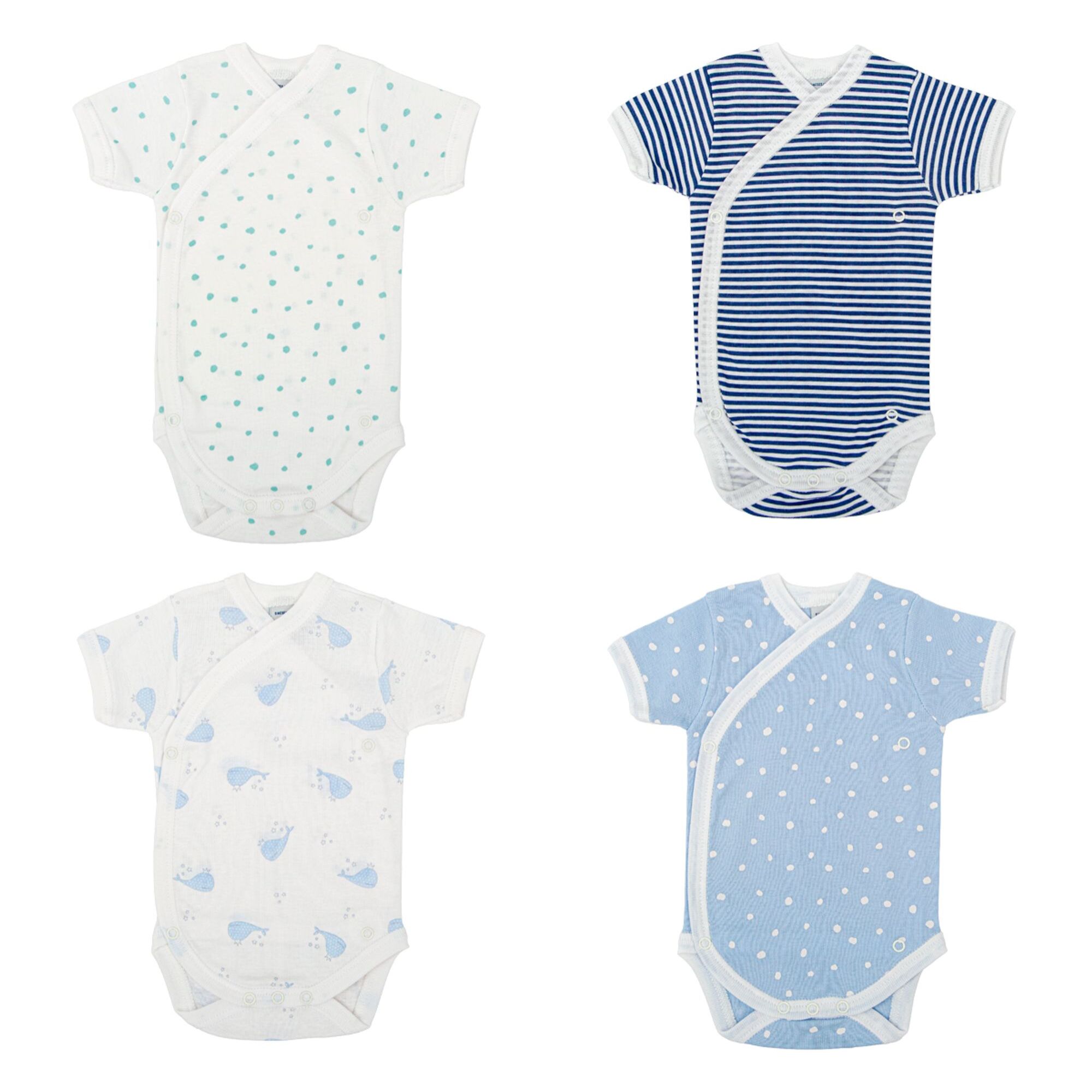 Pack 4 Body Cruzado Manga Corta