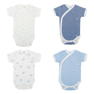 Pack 4 Body Cruzado Manga Corta