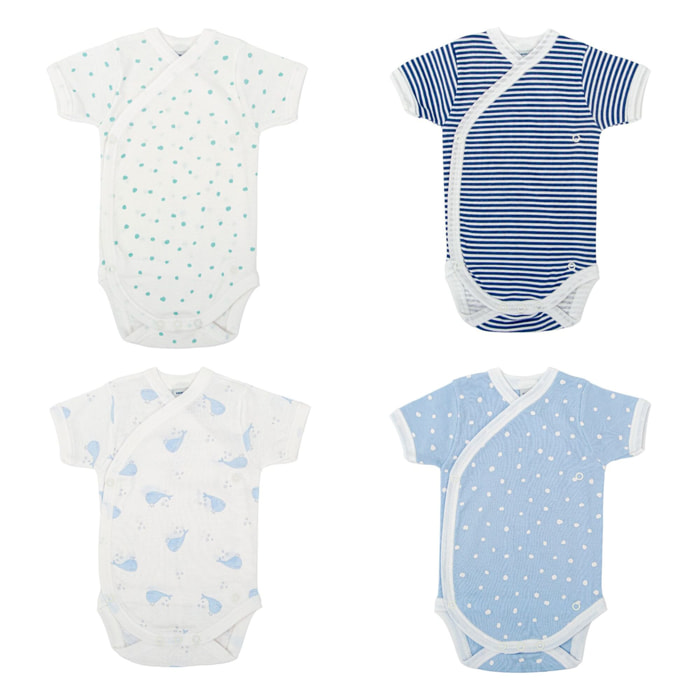 Pack 4 Body Cruzado Manga Corta