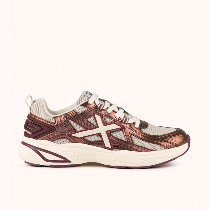MUNICH M2000 10 Zapatillas Retro Running Granatee y Beige
