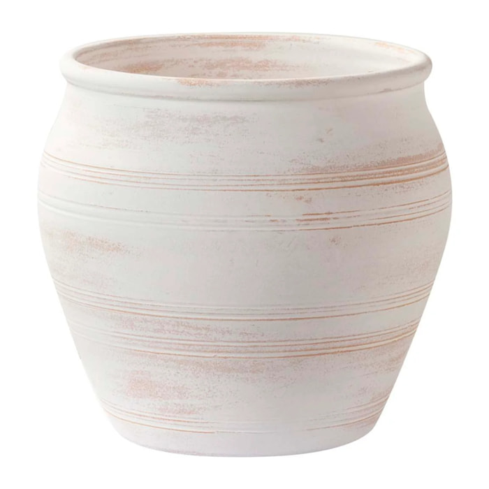 Macetero Ceramica Blanca 32x32x28 Cm